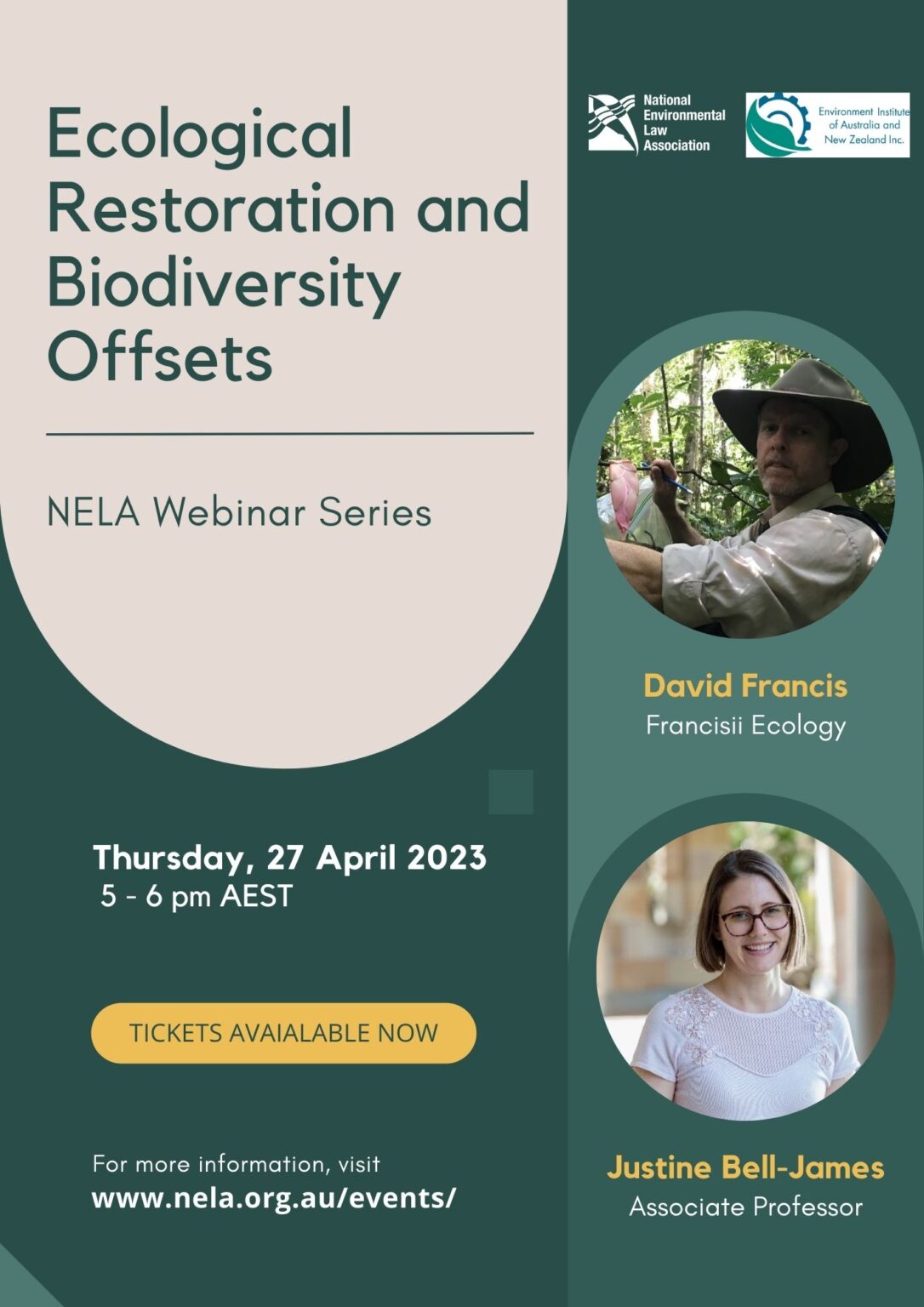 NELA Webinar Series Ecological Restoration and Biodiversity Offsets